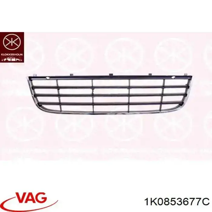 Купити 1K0853677C VAG Решітка переднього бампера, центральна