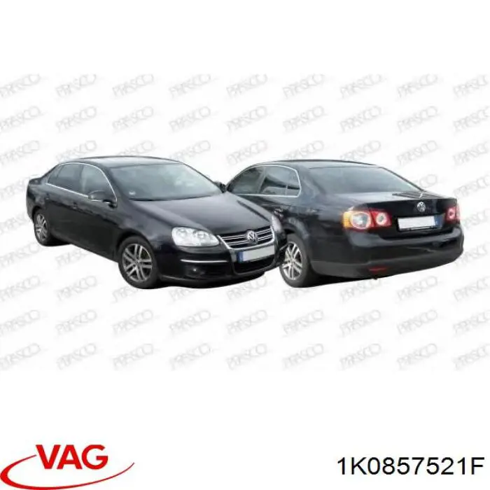 Скло дзеркала заднього виду, лівого VAG 1K0857521F