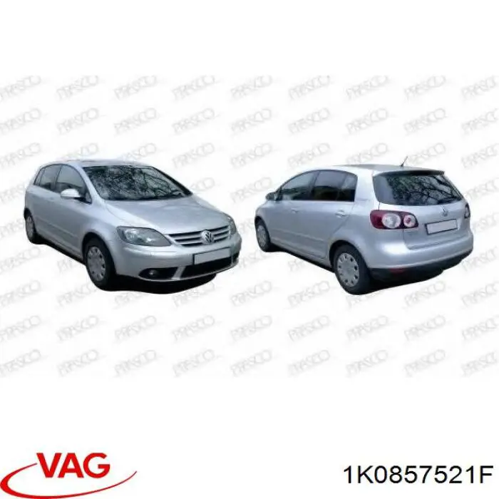 Дзеркальний елемент дзеркала заднього виду, лівого 1K0857521F VAG