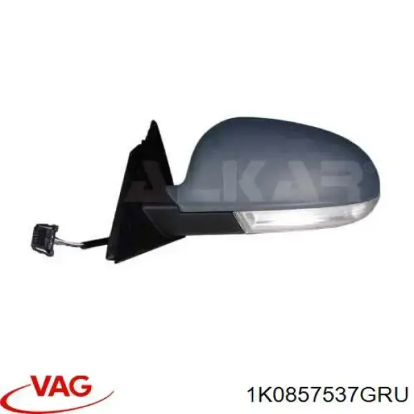 Накладка дзеркала заднього виду, ліва 1K0857537GRU VAG
