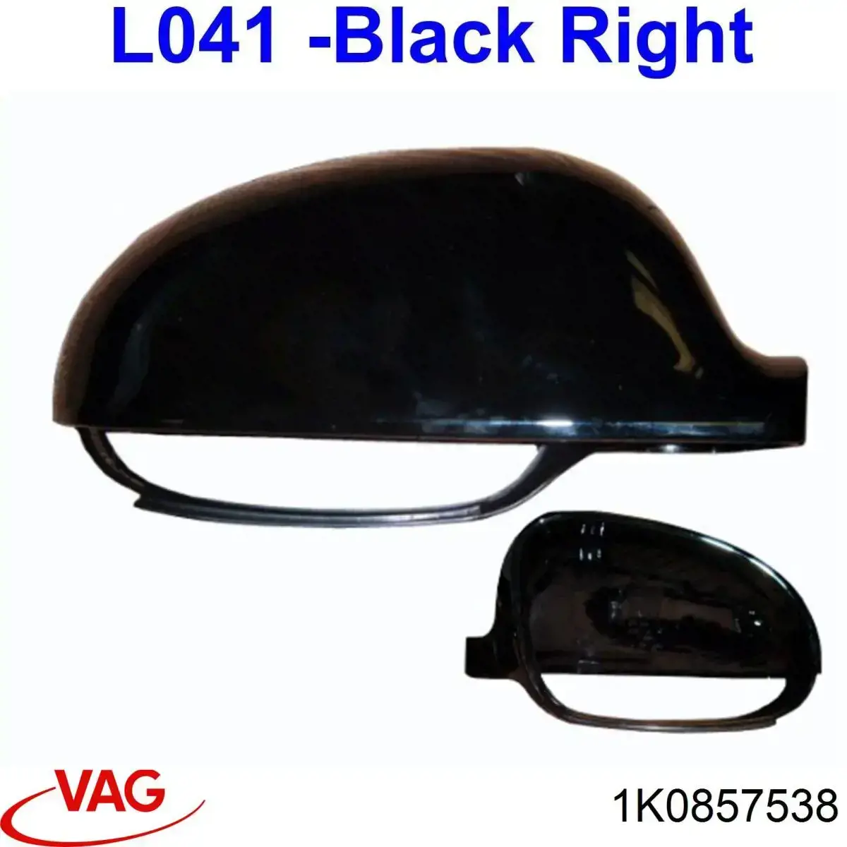 Накладка дзеркала заднього виду, права 1K0857538 VAG