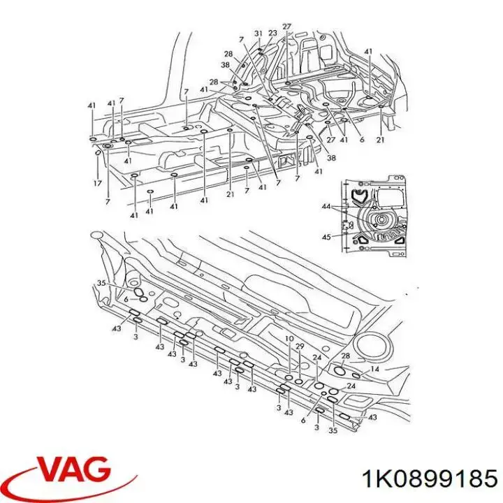 Заглушка днища кузова Volkswagen Passat B7 седан (362) (2010 - 2016) ціна, від 2.20 USD