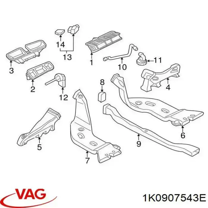 1K0907543E VAG Датчик температури салону