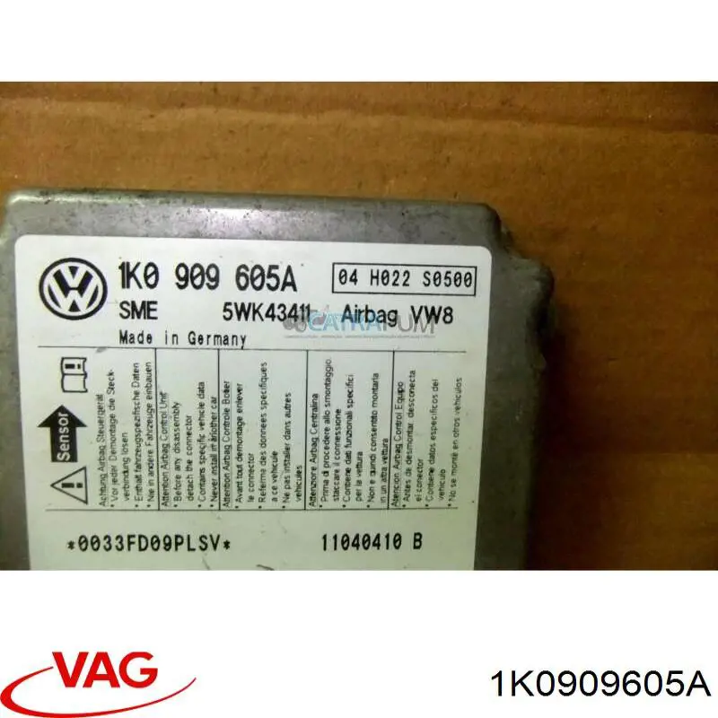 Модуль-процесор керування подушки безпеки 1K0909605A VAG