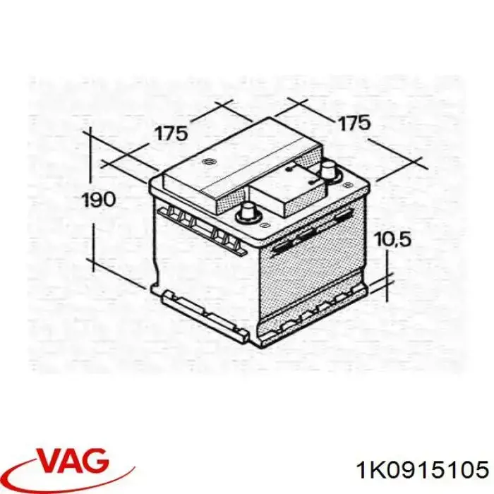 Акумуляторна батарея, АКБ 1K0915105 VAG
