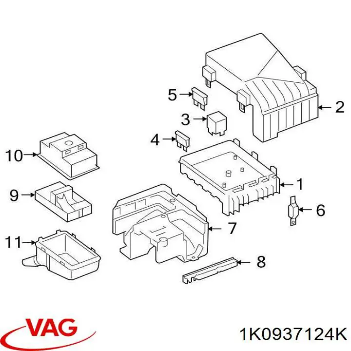 Реле запобіжників на Volkswagen Passat B6 3C2