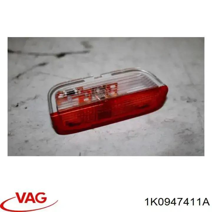 Лампа підсвічування в двері, передньої правої 1K0947411B VAG