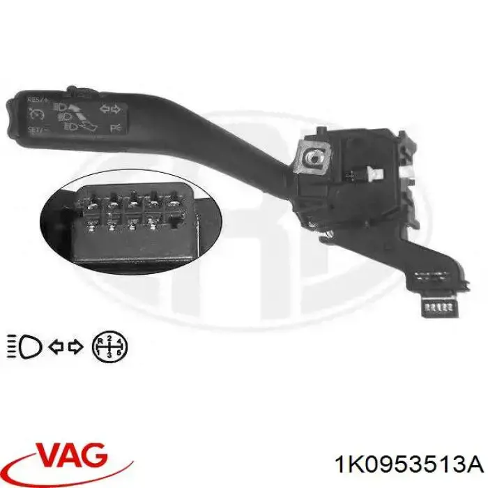 Перемикач підрульовий, лівий VAG 1K0953513A ціна, від 12.67 USD
