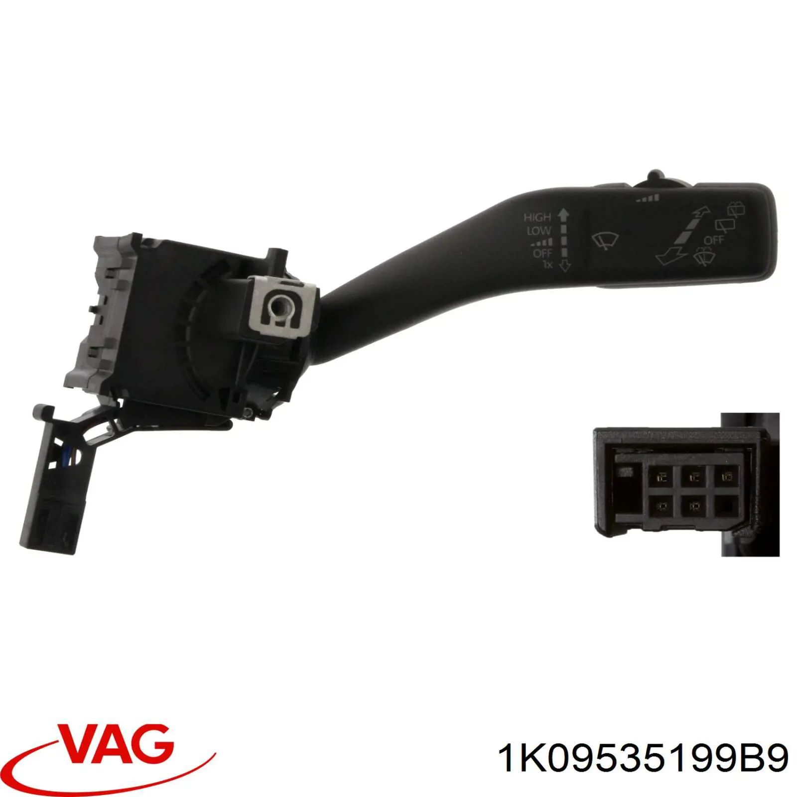 Перемикач підрульовий, правий VAG 1K09535199B9 ціна, від 10.14 USD