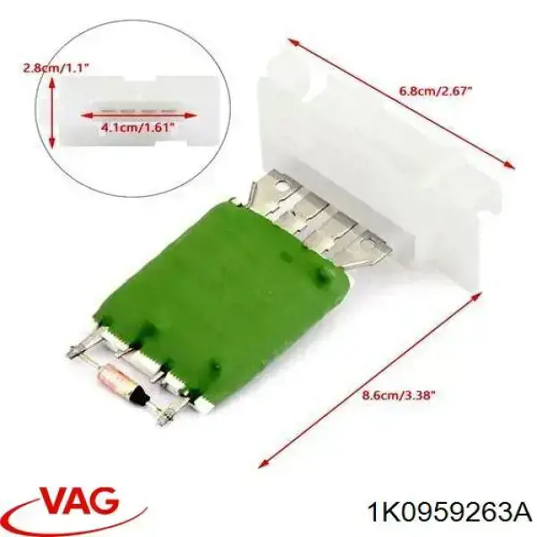 Резистор пічки 1K0959263A VAG