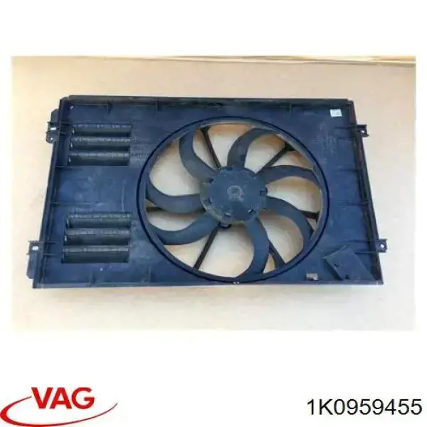 1K0959455 VAG Дифузор радіатора охолодження, в зборі з мотором і крильчаткою