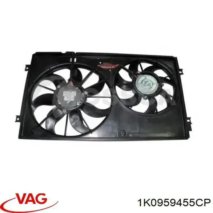 1K0959455CP VAG електровентилятор охолодження в зборі (двигун + крильчатка, лівий)