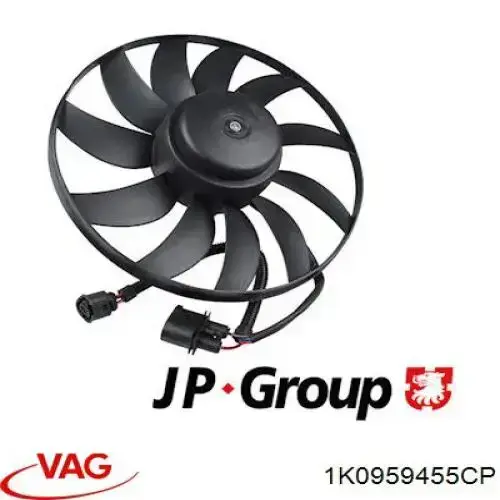 Вентилятор системи охолодження лівий VAG 1K0959455CP ціна, від 38.64 USD
