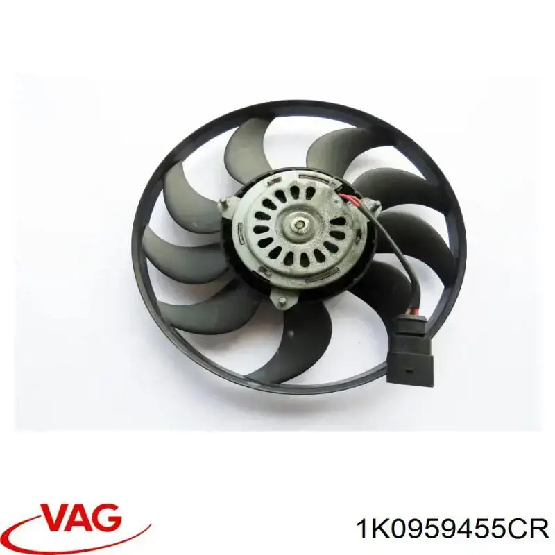1K0959455CR VAG електровентилятор охолодження в зборі (двигун + крильчатка, правий)