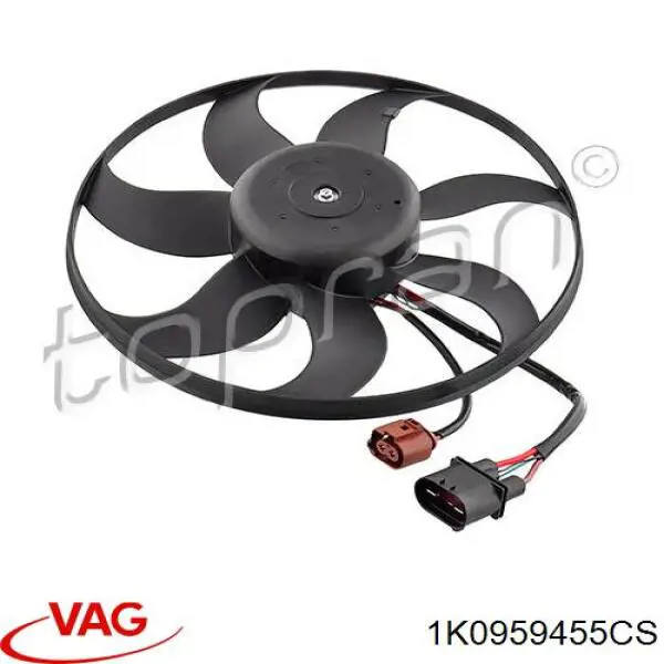 Вентилятор системи охолодження лівий VAG 1K0959455CS ціна, від 58.74 USD