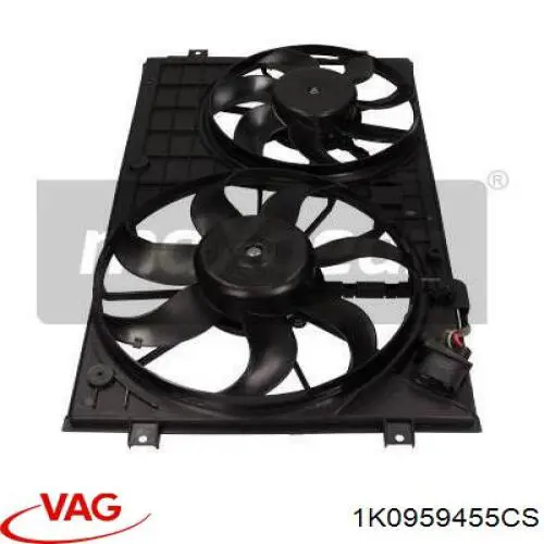 Купити 1K0959455CS VAG Електровентилятор охолодження в зборі (двигун + крильчатка), лівий
