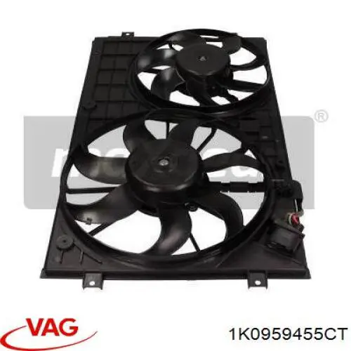 Купити 1K0959455CT VAG Електровентилятор охолодження в зборі (двигун + крильчатка), правий
