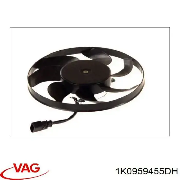 Купити 1K0959455DH VAG Електровентилятор охолодження в зборі (двигун + крильчатка), правий