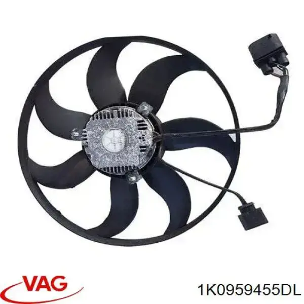 Купити 1K0959455DL VAG Електровентилятор охолодження в зборі (двигун + крильчатка), лівий