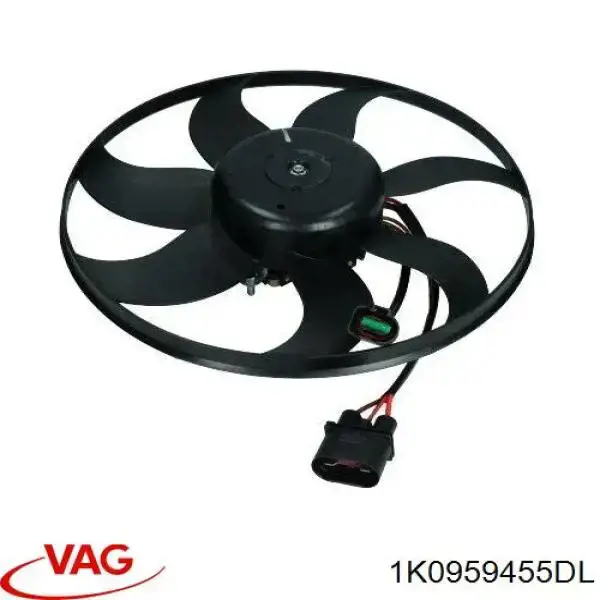 Купити 1K0959455DL VAG Електровентилятор охолодження в зборі (двигун + крильчатка), лівий
