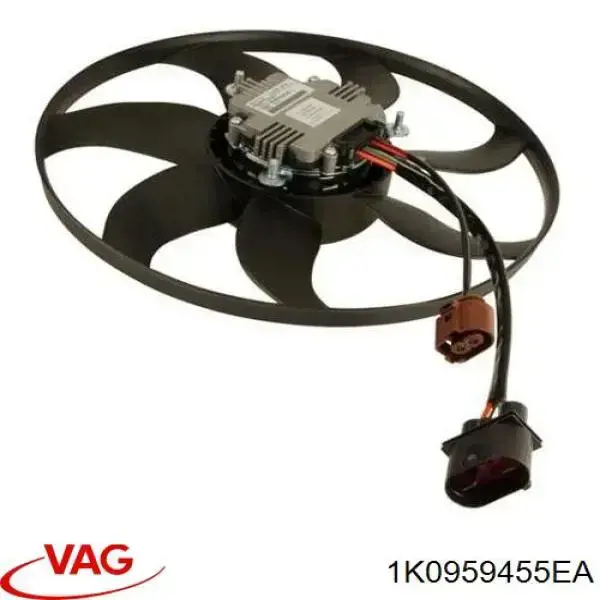 1K0959455EA VAG електровентилятор охолодження в зборі (двигун + крильчатка, лівий)