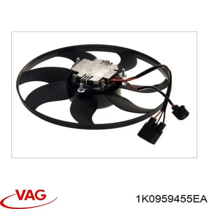 1K0959455EA VAG Електровентилятор охолодження в зборі (двигун + крильчатка), лівий