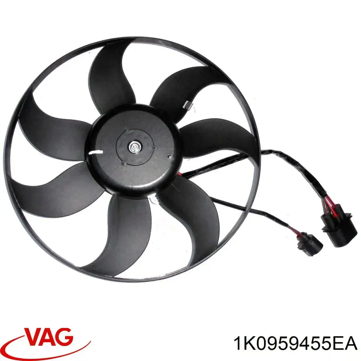 Купити 1K0959455EA VAG Електровентилятор охолодження в зборі (двигун + крильчатка), лівий