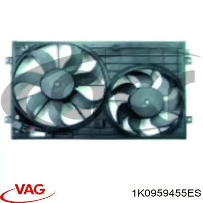 Купити 1K0959455ES VAG Електровентилятор охолодження в зборі (двигун + крильчатка), правий