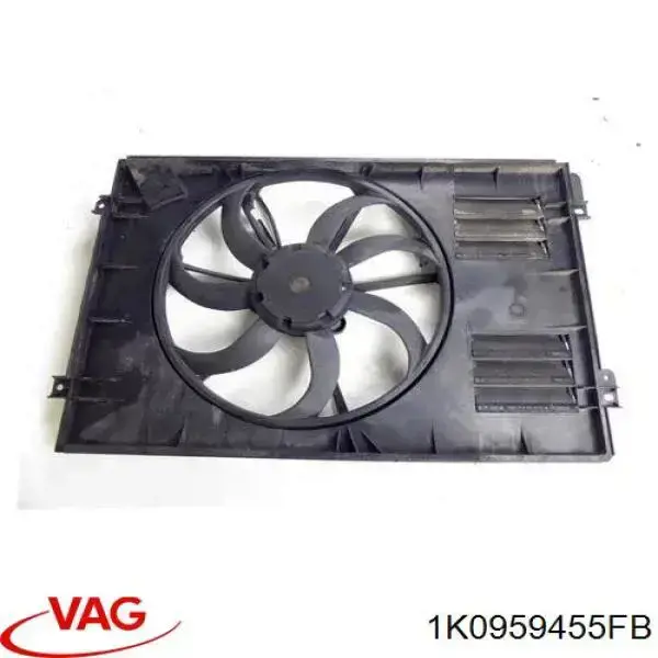 1K0959455FB VAG електровентилятор охолодження в зборі (двигун + крильчатка, лівий)