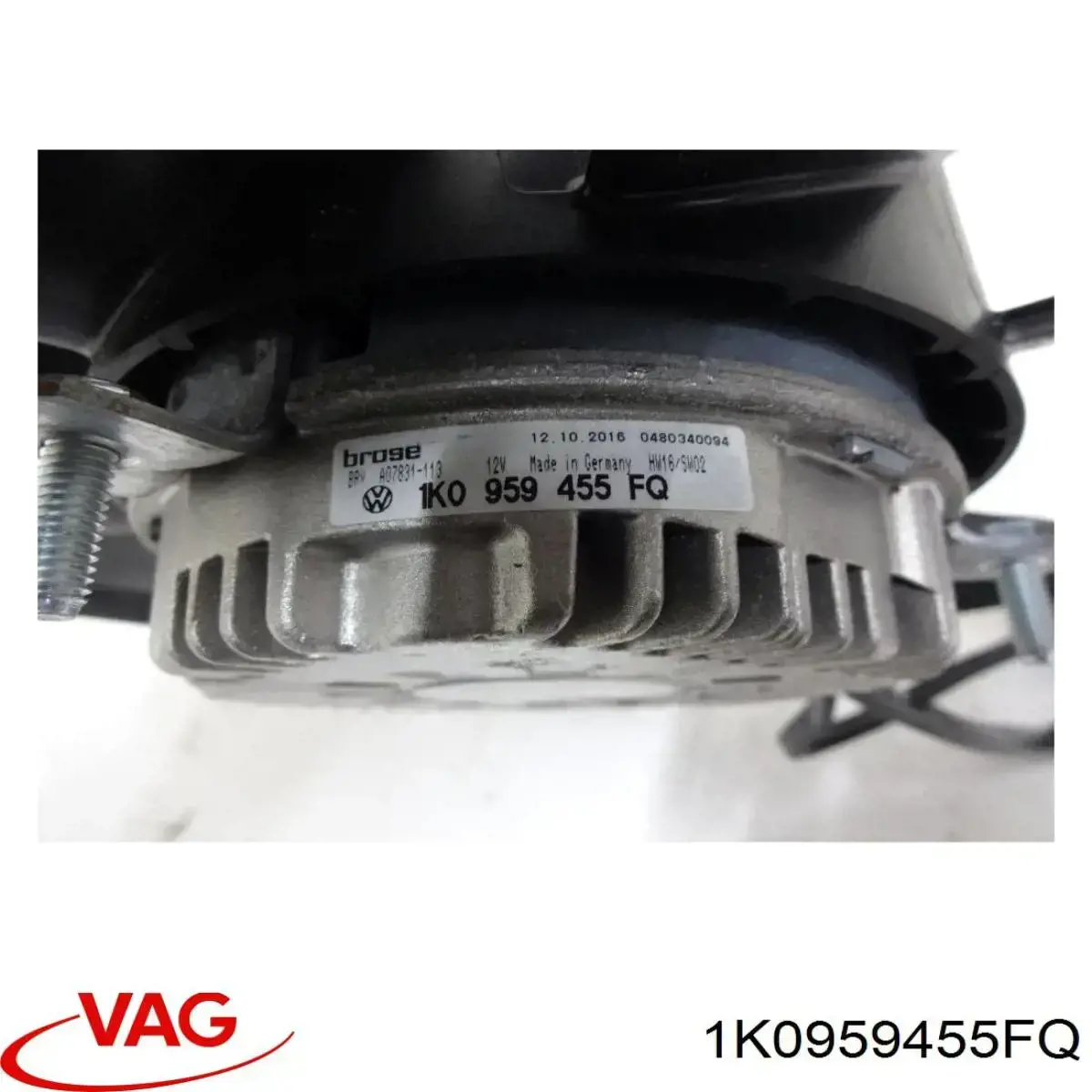 Електровентилятор охолодження в зборі (двигун + крильчатка) Volkswagen Passat (B7, 365) (Фольцваген Пассат)