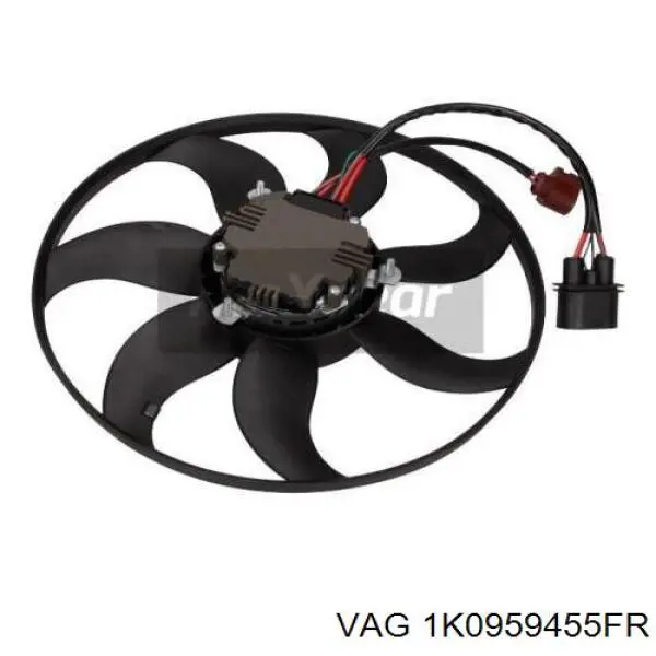 Купити 1K0959455FR VAG Електровентилятор охолодження в зборі (двигун + крильчатка), лівий