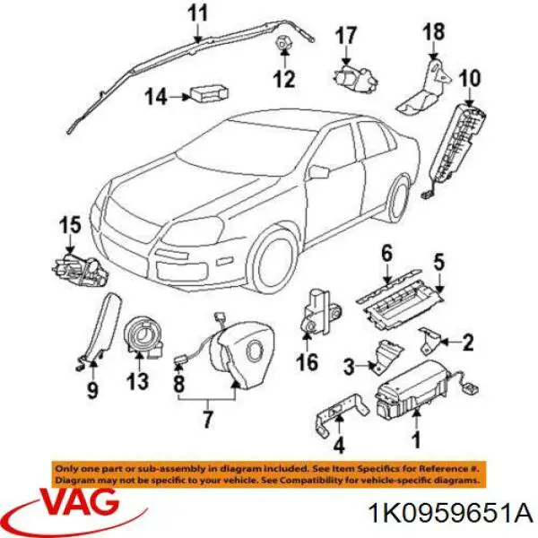  VAG 1K0959651A ціна, від 17.74 USD