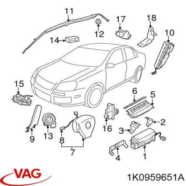  VAG 1K0959651 ціна, від 17.74 USD