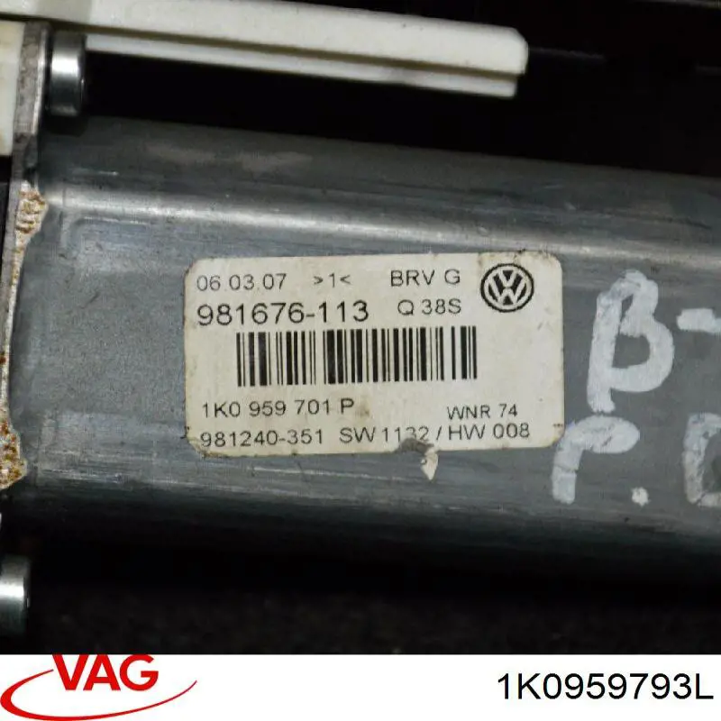 1K0959701L030 VAG Мотор склопідйомника водійських дверей