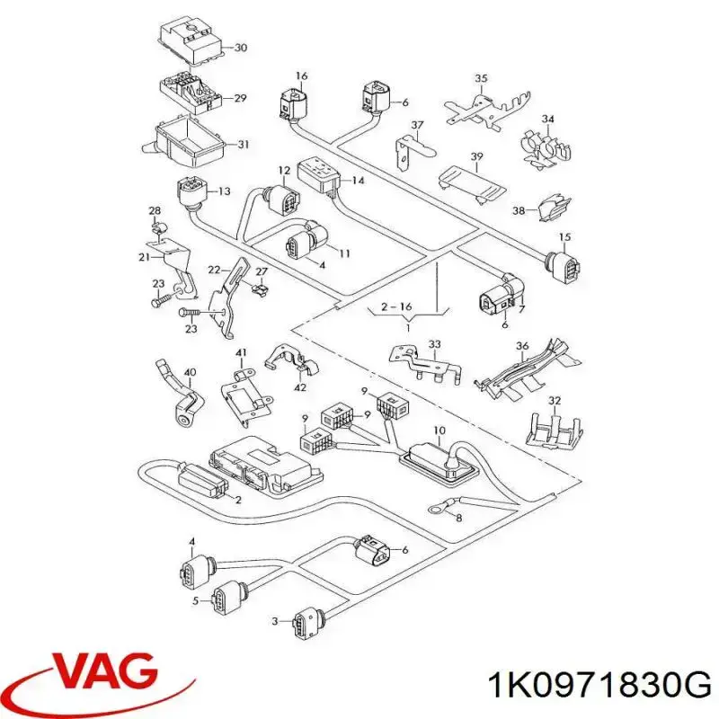 VAG 1K0971830G ціна, від 2.73 USD
