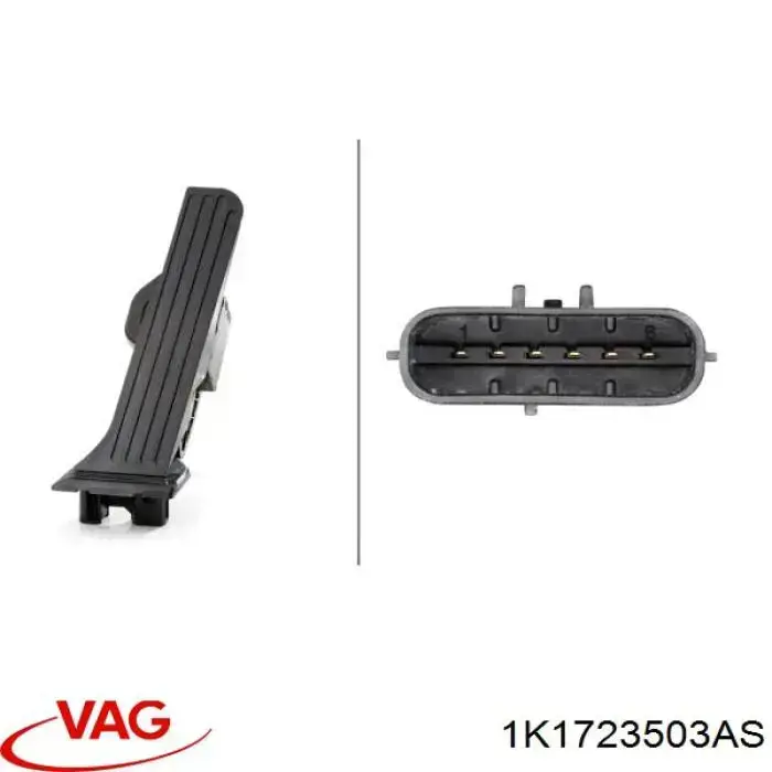 Підаль газу VAG 1K1723503AS ціна, від 15.58 USD