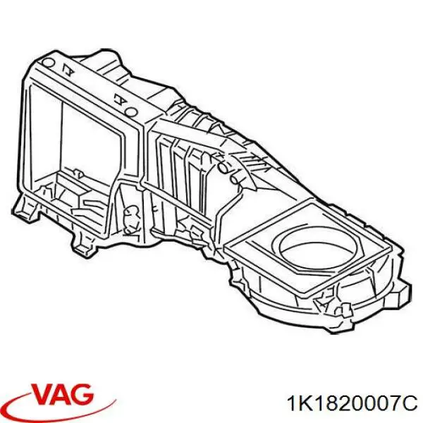 1K1820007C VAG Корпус вентилятора пічки (опалювача салону), в зборі