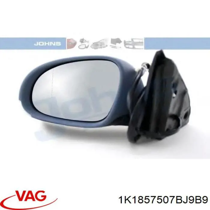 1K1857507BJ9B9 VAG Корпус дзеркала заднього виду, лівого