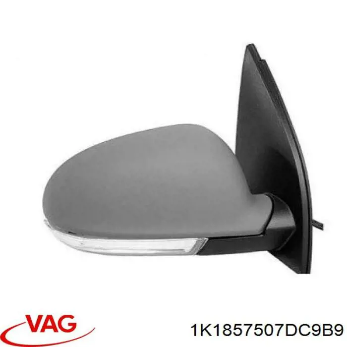 Ліве бокове дзеркало 1K1857507DC9B9 VAG