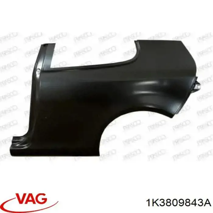 Крило заднє ліве VAG 1K3809843A ціна, від 937.59 USD