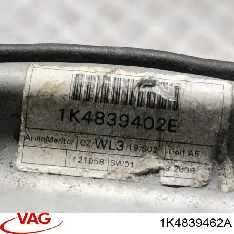 Механізм склопідіймача двері задньої, правої 1K4839462B VAG