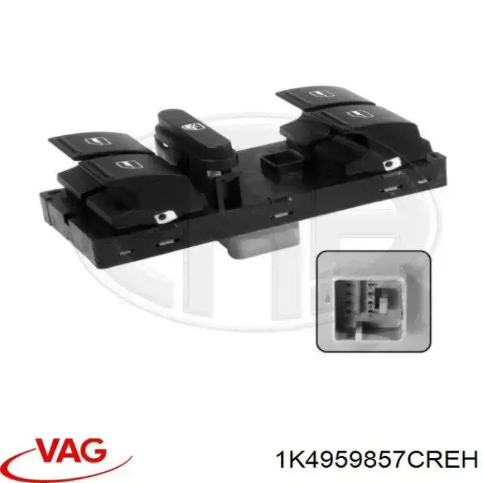 1K4959857CREH VAG кнопковий блок керування склопідіймачами передній лівий