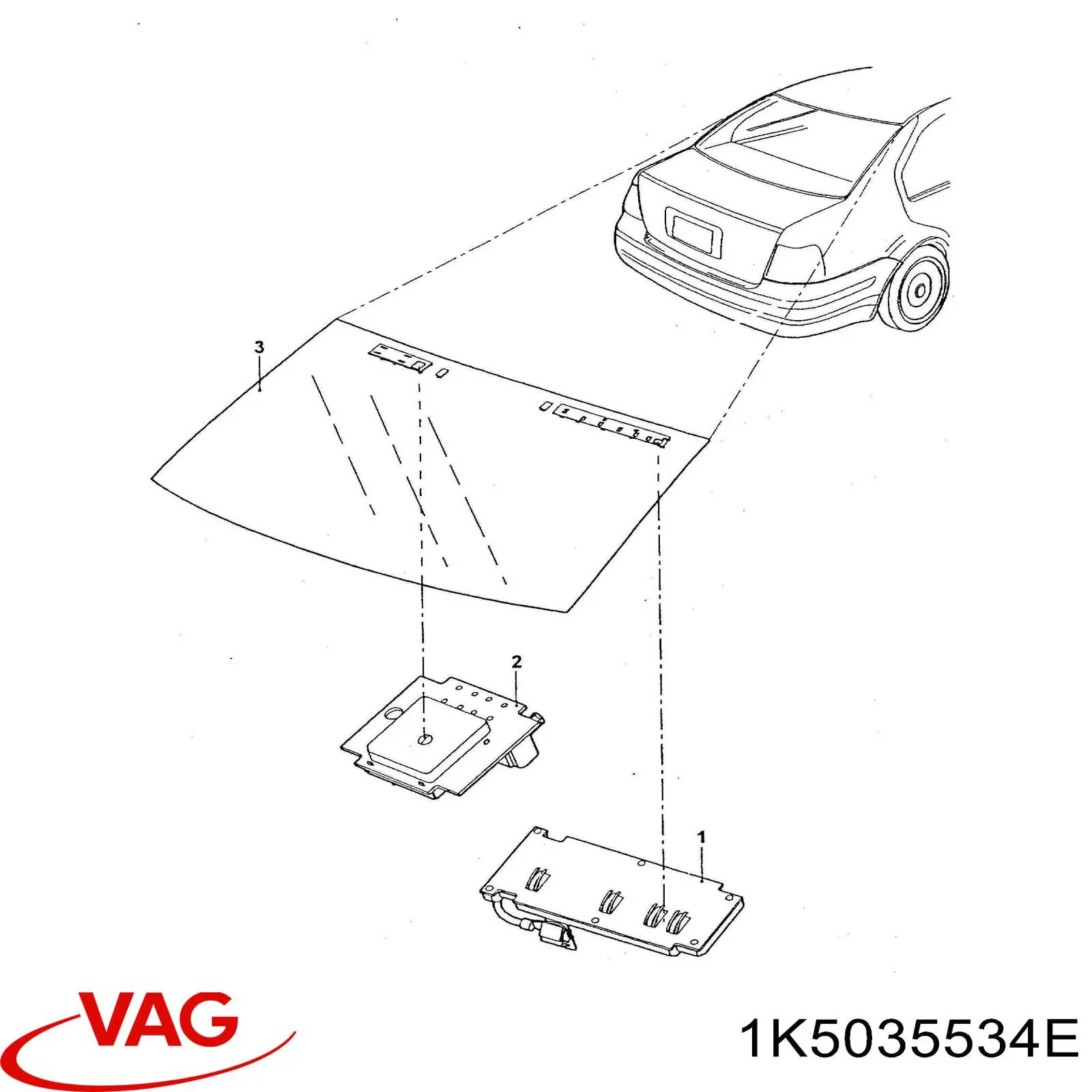 1K5035534E VAG Антена на дах