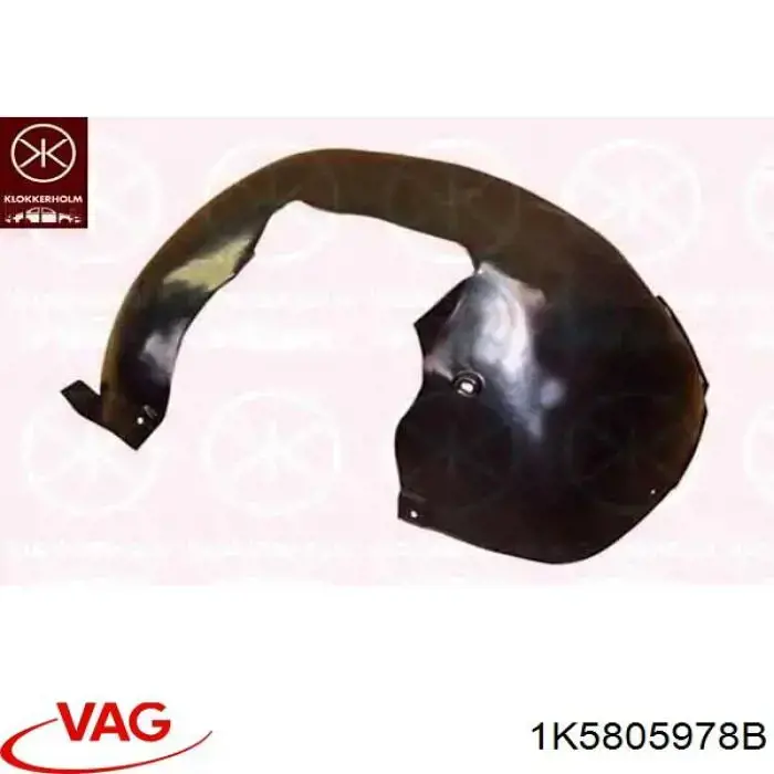 Підкрилок переднього крила, правий задній VAG 1K5805978B ціна, від 17.73 USD