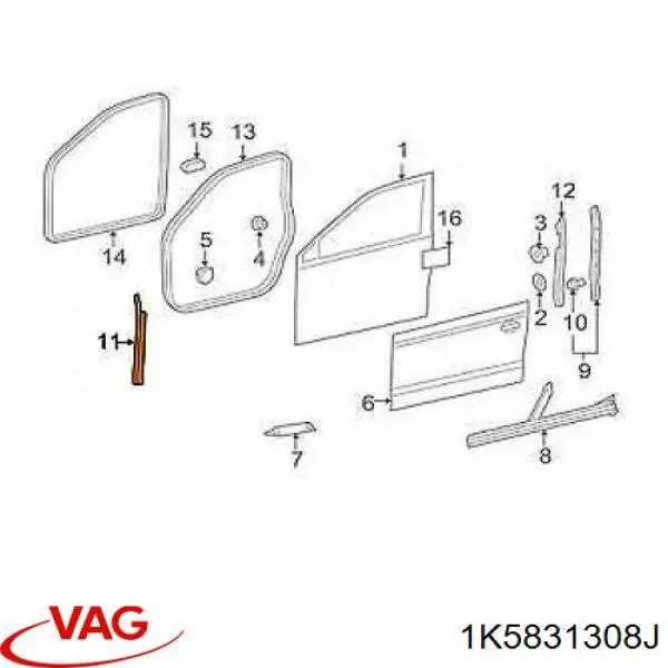  VAG 1K5831308J ціна, від 35.00 USD
