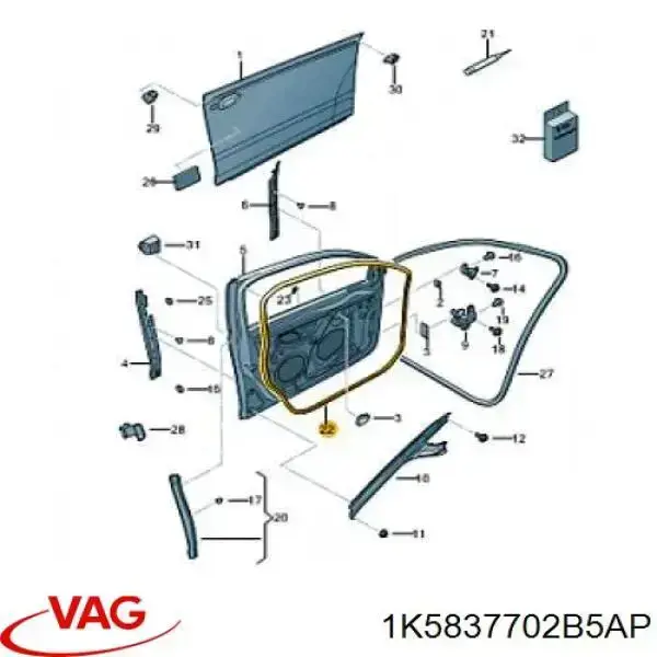 1K5837702B5AP VAG 