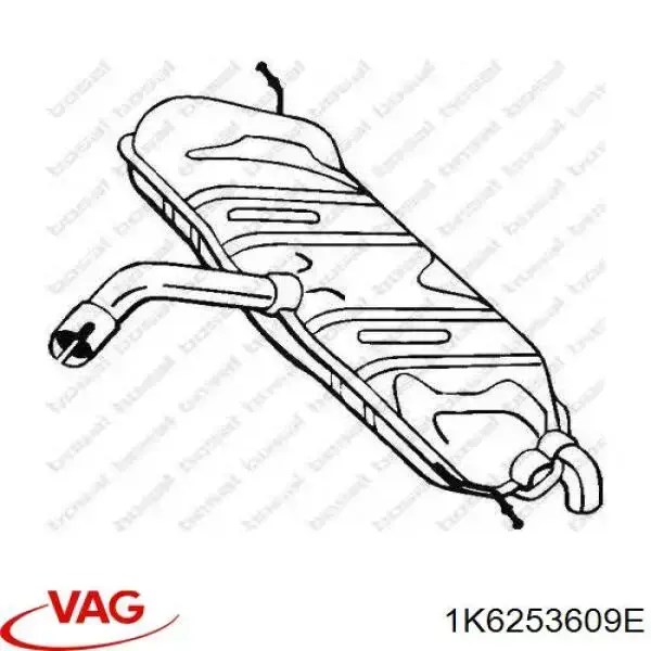 1K6253609D VAG Глушник, задня частина
