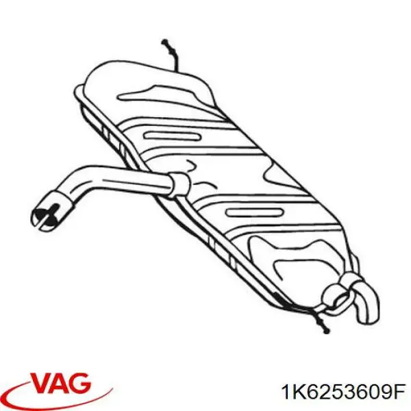 Купити 1K6253609F VAG Глушник вихлопних газів кінцевий