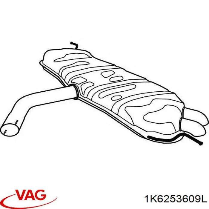 Вихлопна труба VAG 1K6253609L ціна, від 713.63 USD