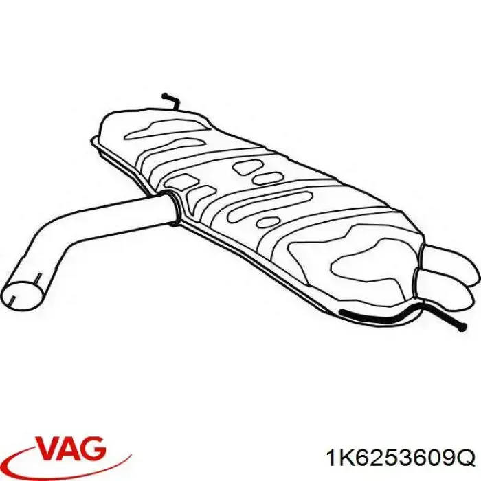 Вихлопна труба VAG 1K6253609Q ціна, від 105.87 USD